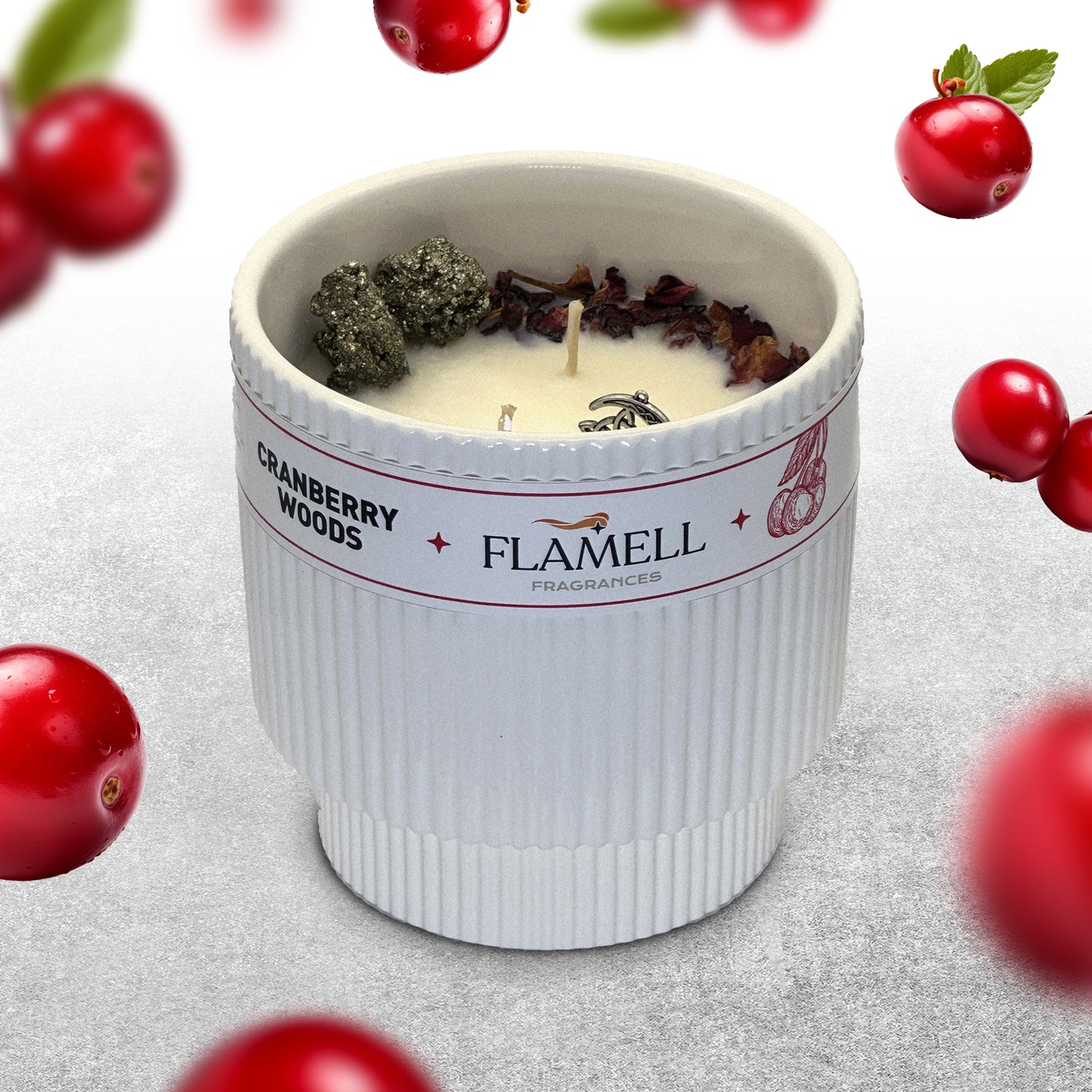 Vela Aromática Odal Cranberry Woods Blanca