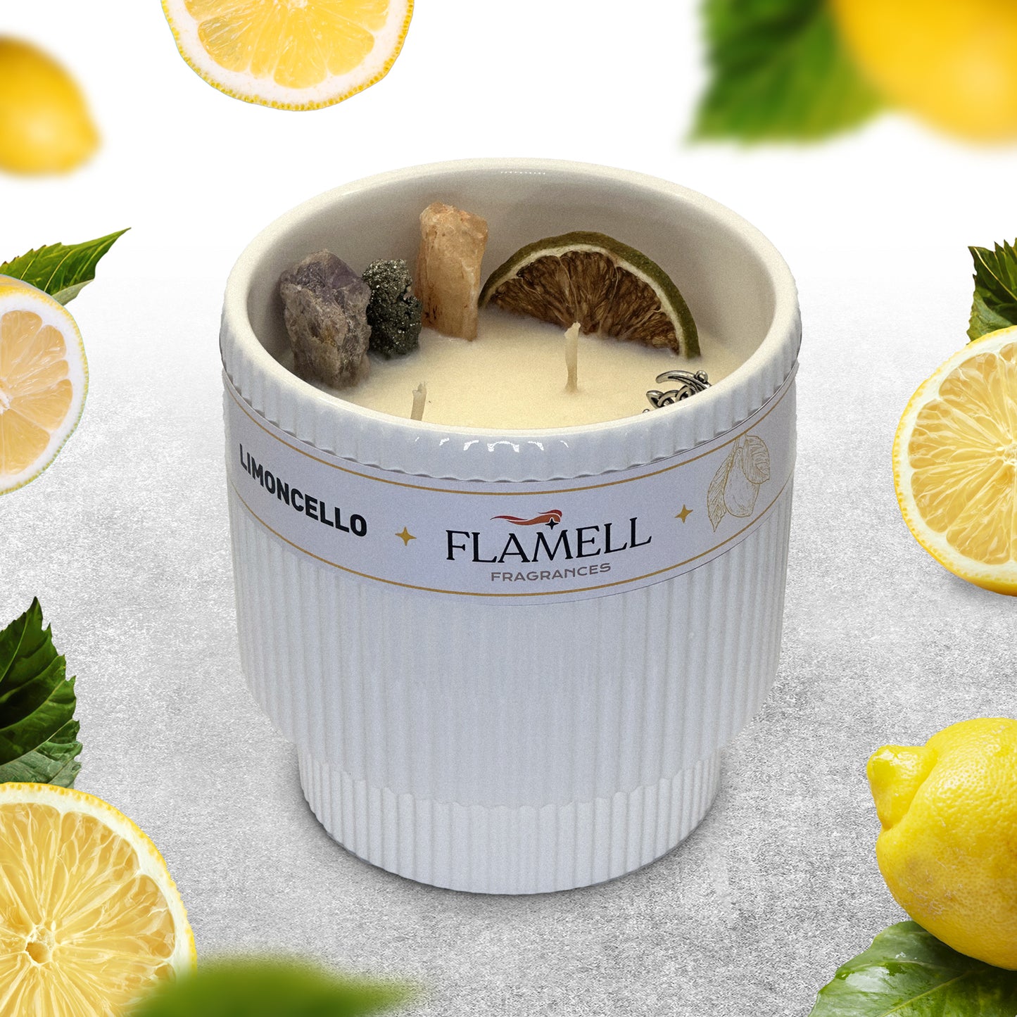 Vela Aromática Odal Blanca Limoncello