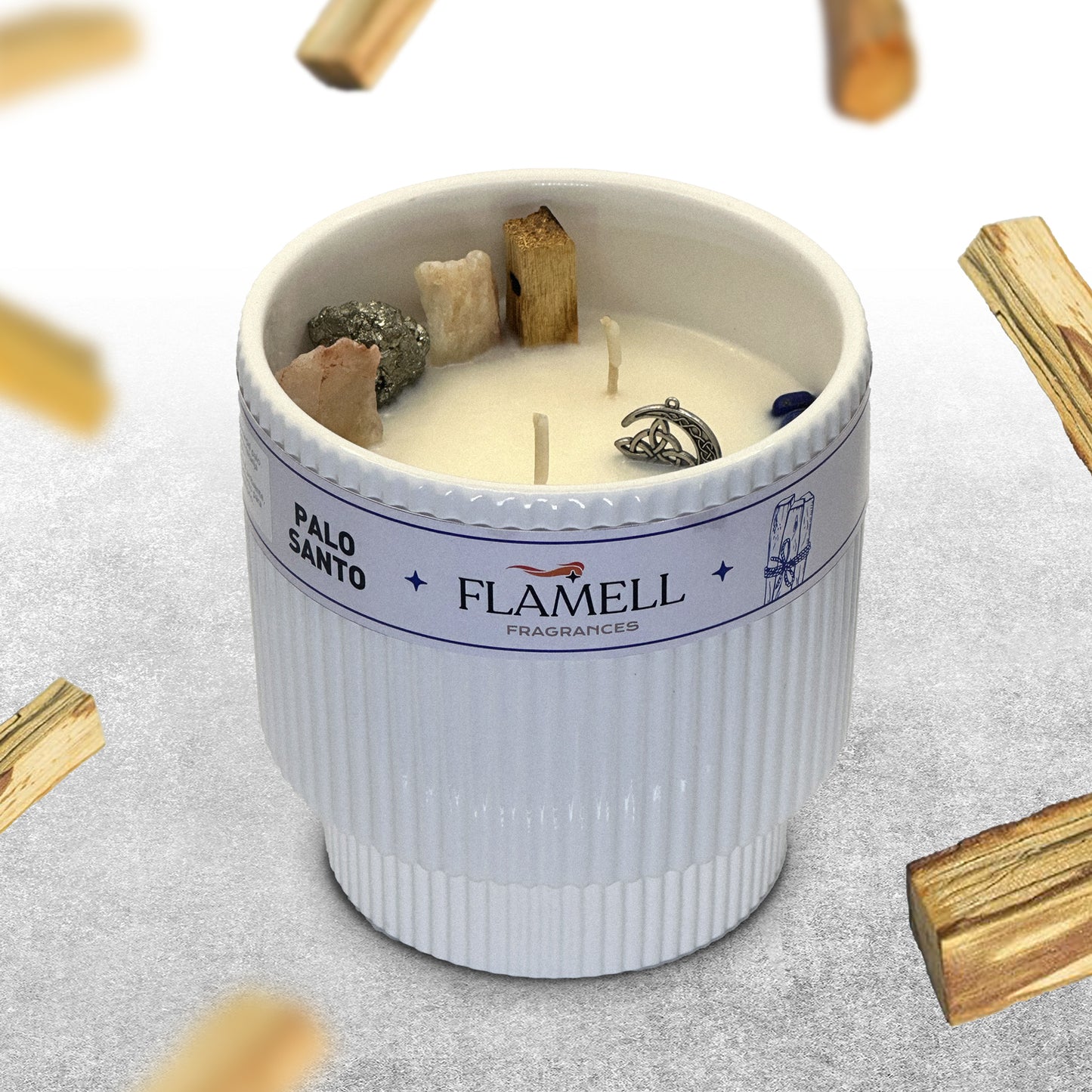 Vela Aromática Odal Palo Santo Blanca