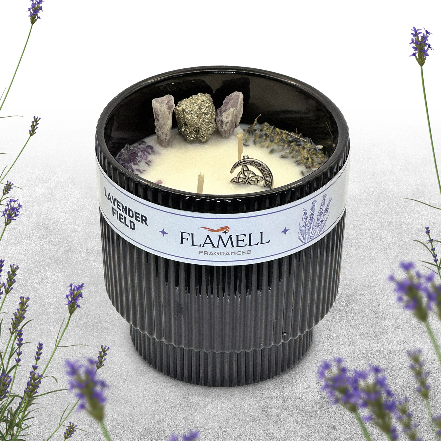 Vela Aromática Odal Negra Lavender Field