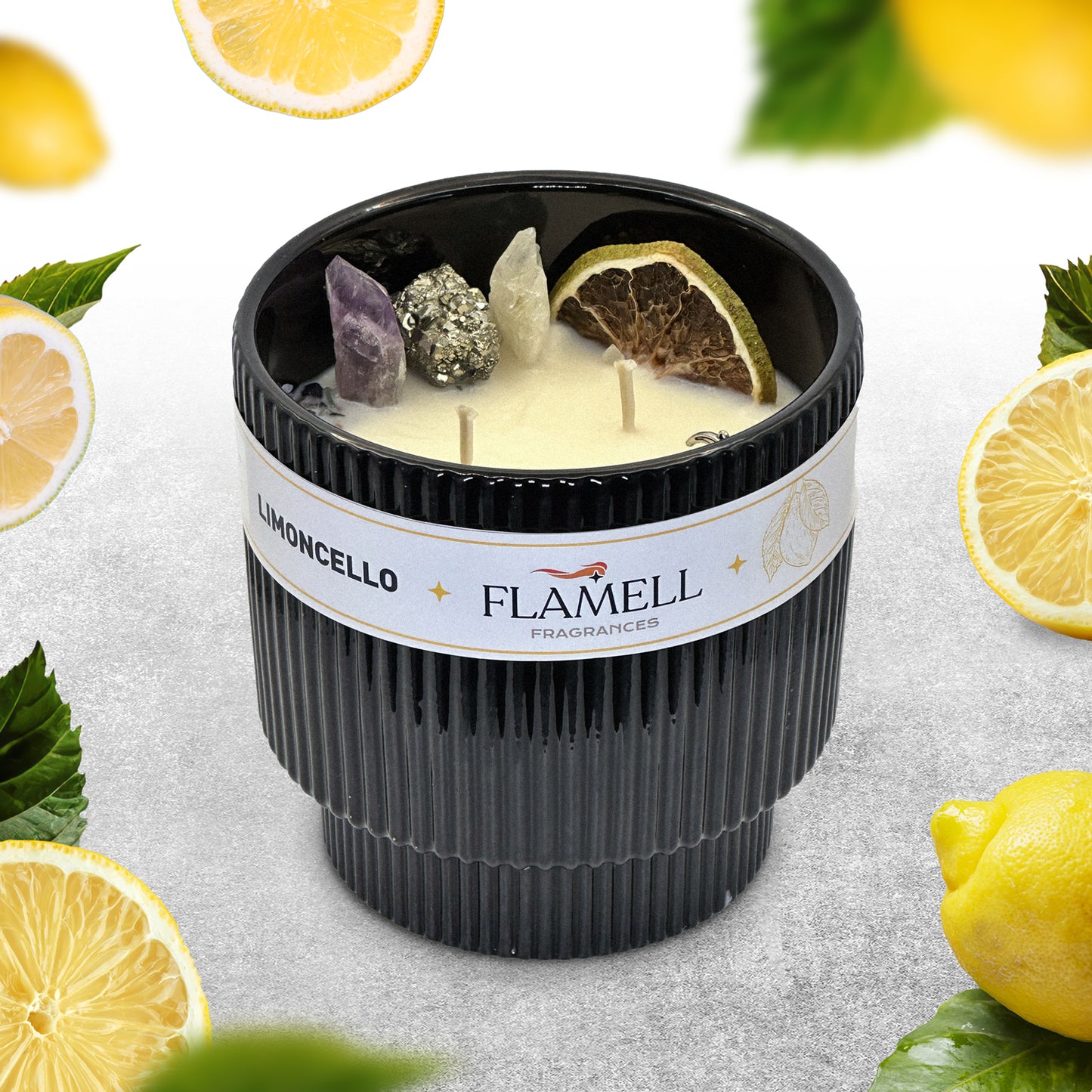 Vela Aromática Odal Negra Limoncello