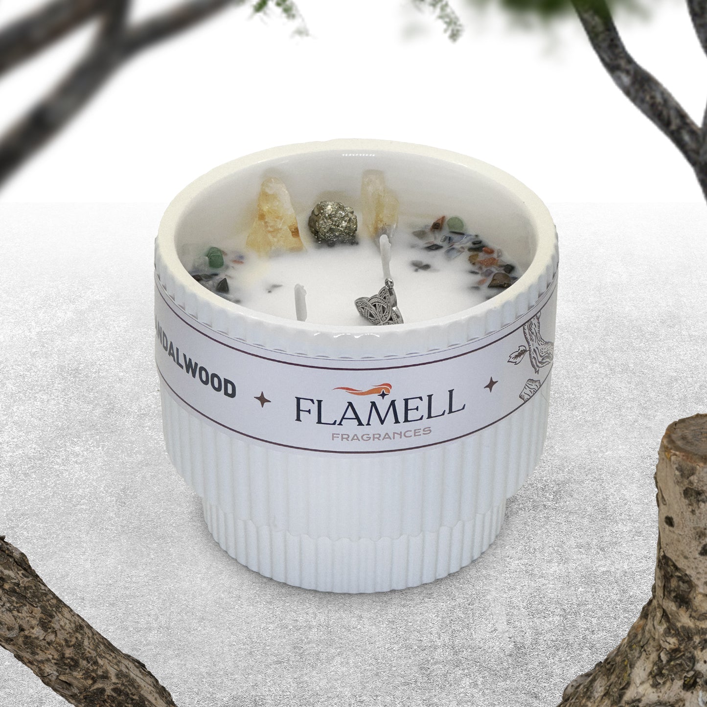 Vela Aromática Berkana Blanca Sandalwood