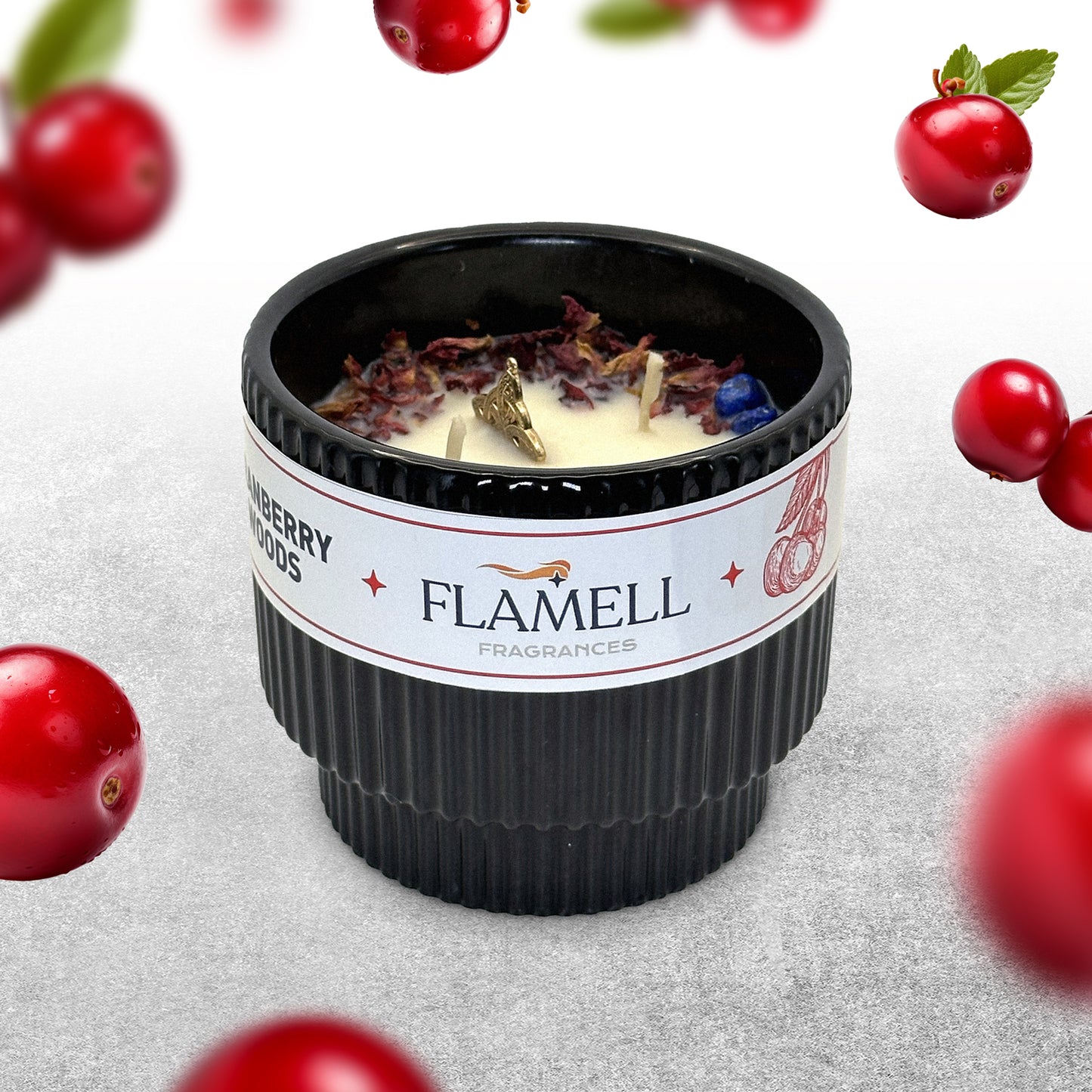 Vela Aromática Berkana Cranberry Woods Negra