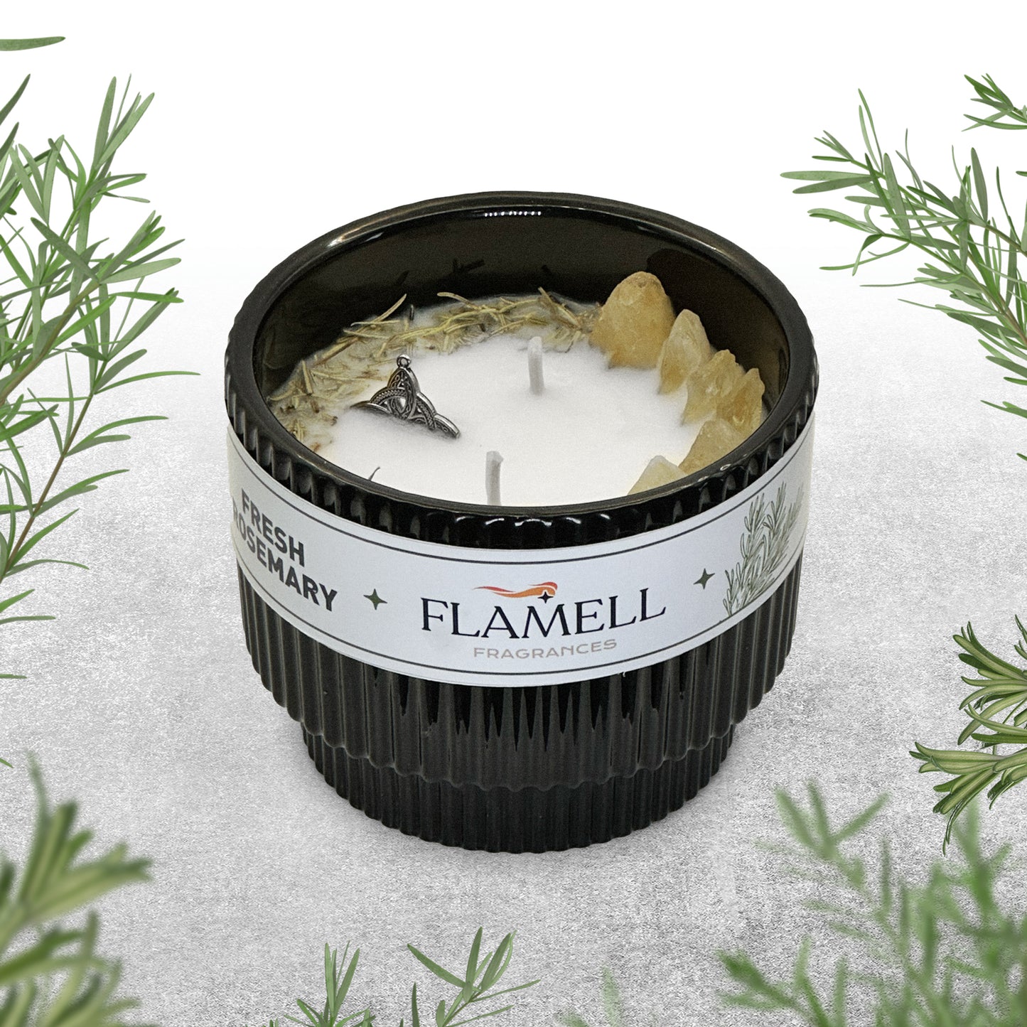 Vela Aromática Berkana Negra Fresh Rosemary