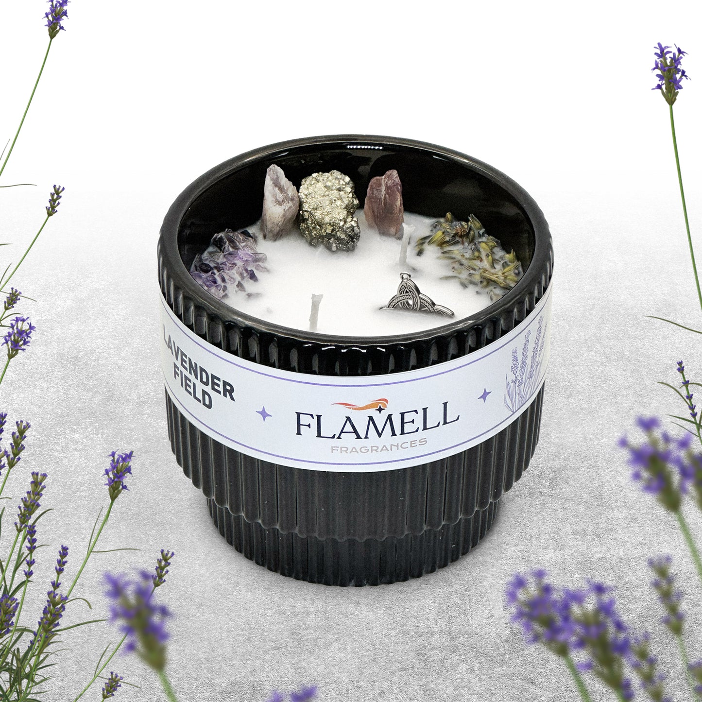 Vela Aromática Berkana Negra Lavender Field