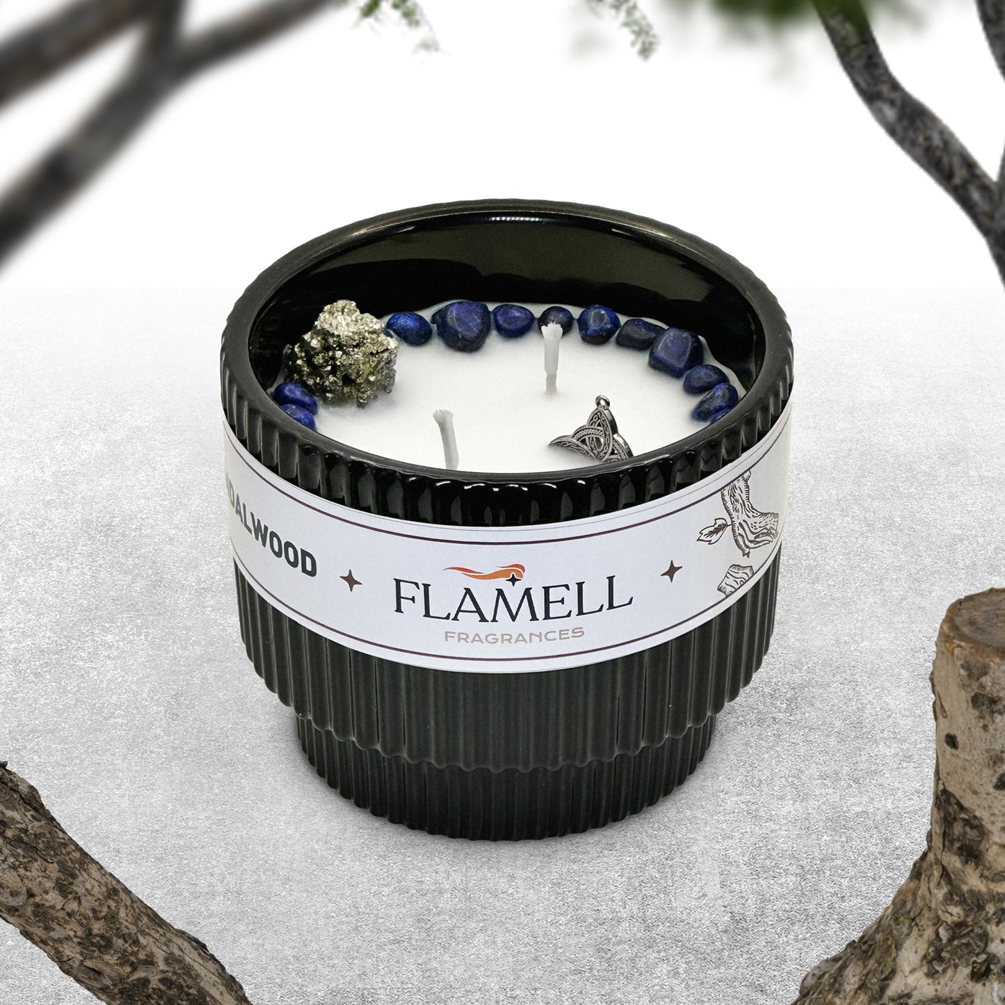 Vela Aromática Berkana Negra Sandalwood