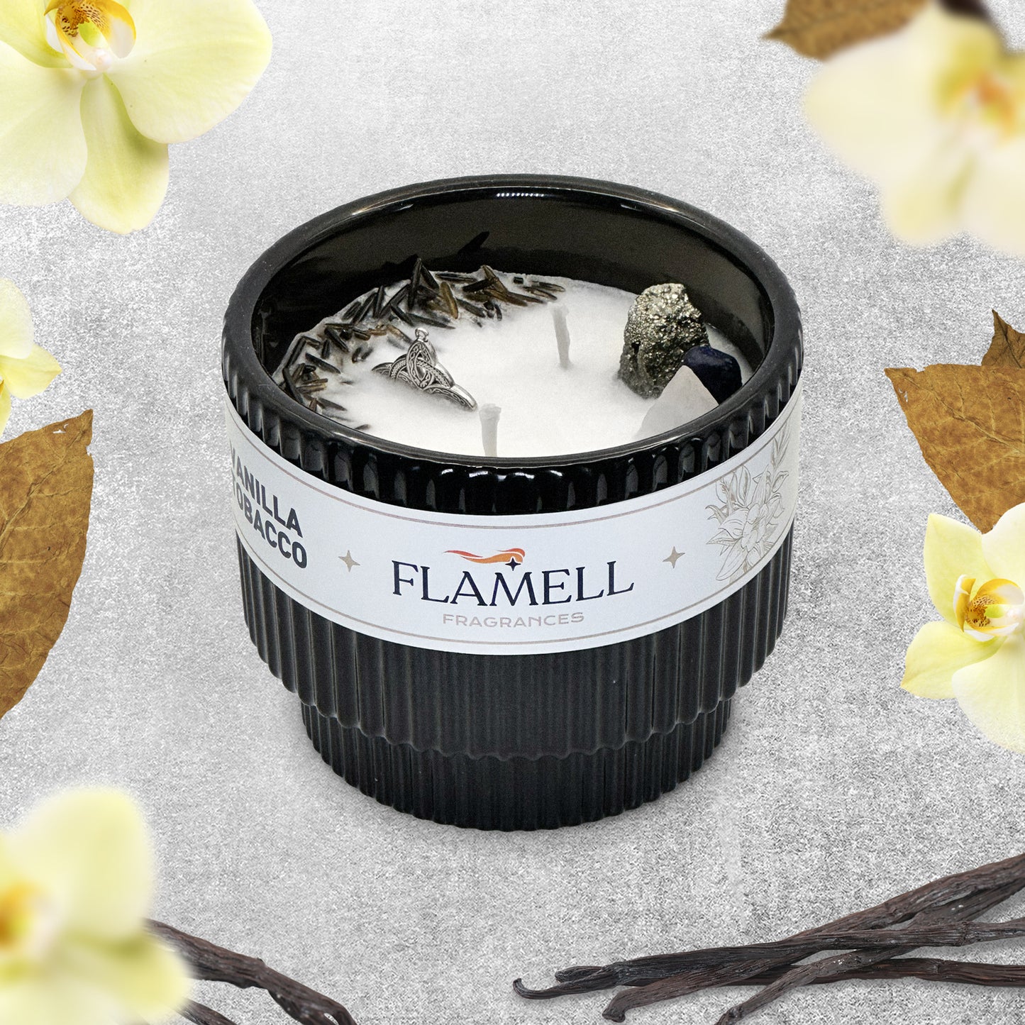 Vela Aromática Berkana Negra Vanilla Tobacco