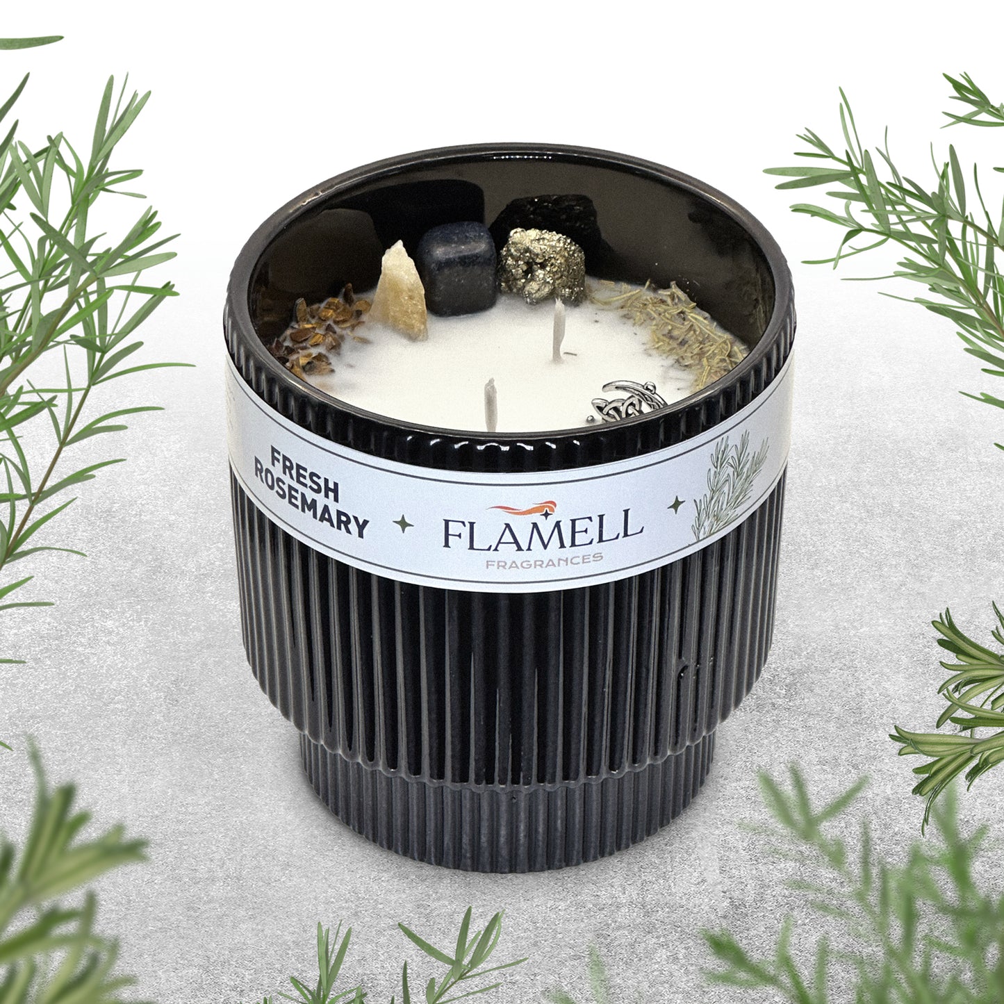 Vela Aromática Odal Negra Fresh Rosemary