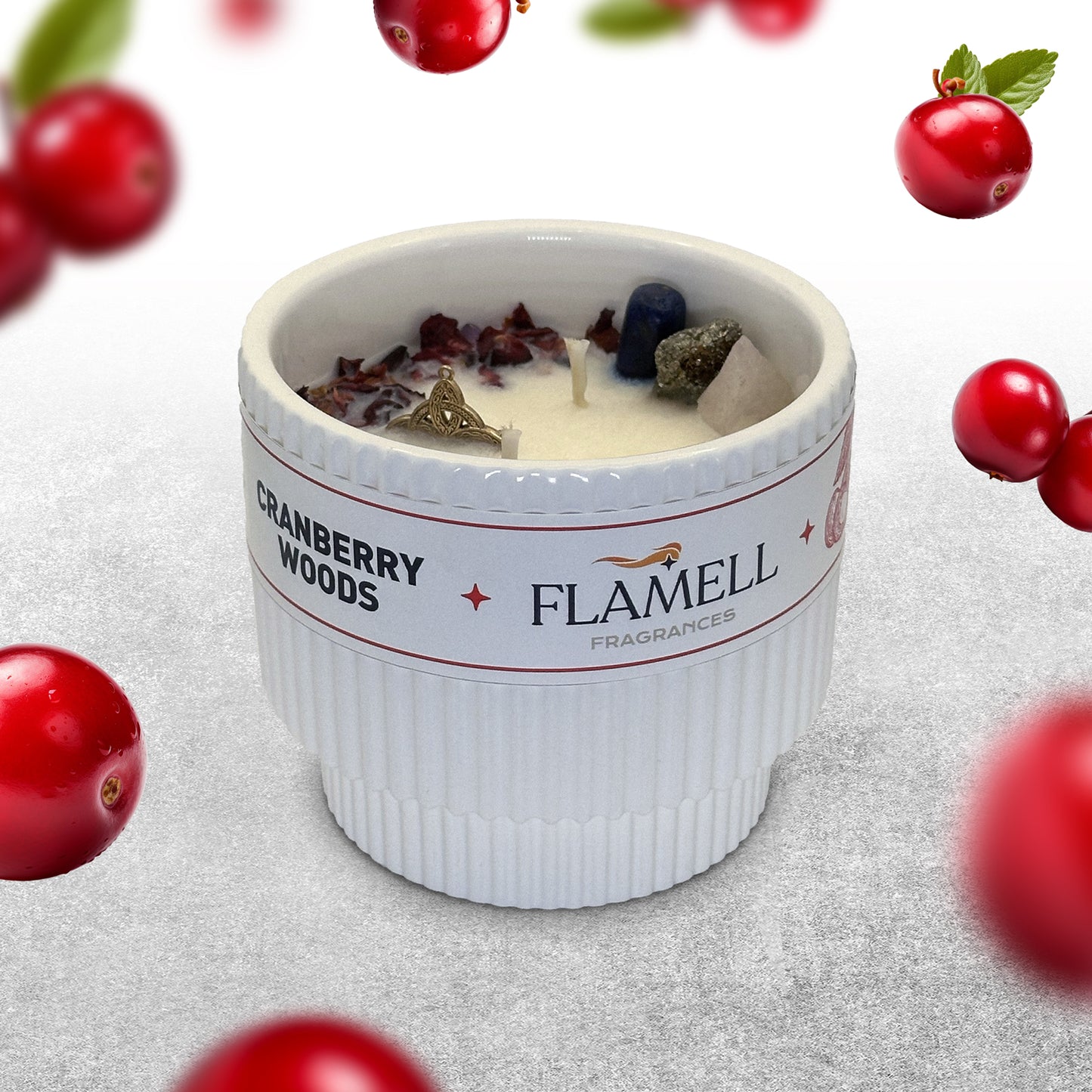 Vela Aromática Berkana Cranberry Woods Blanca